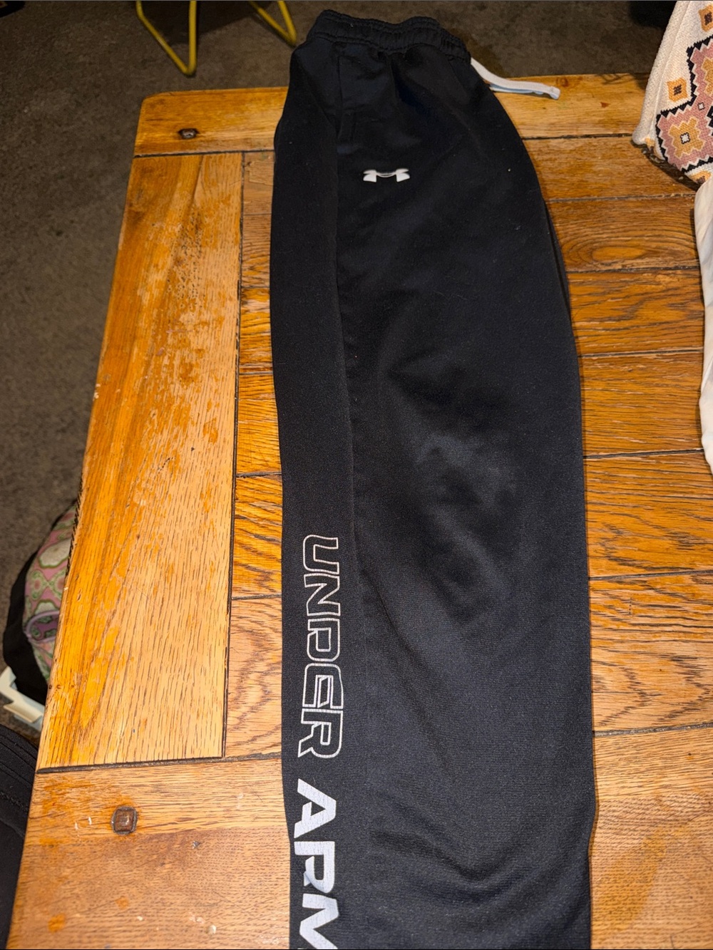 Under Armour Black Kids' Joggers with White Logo